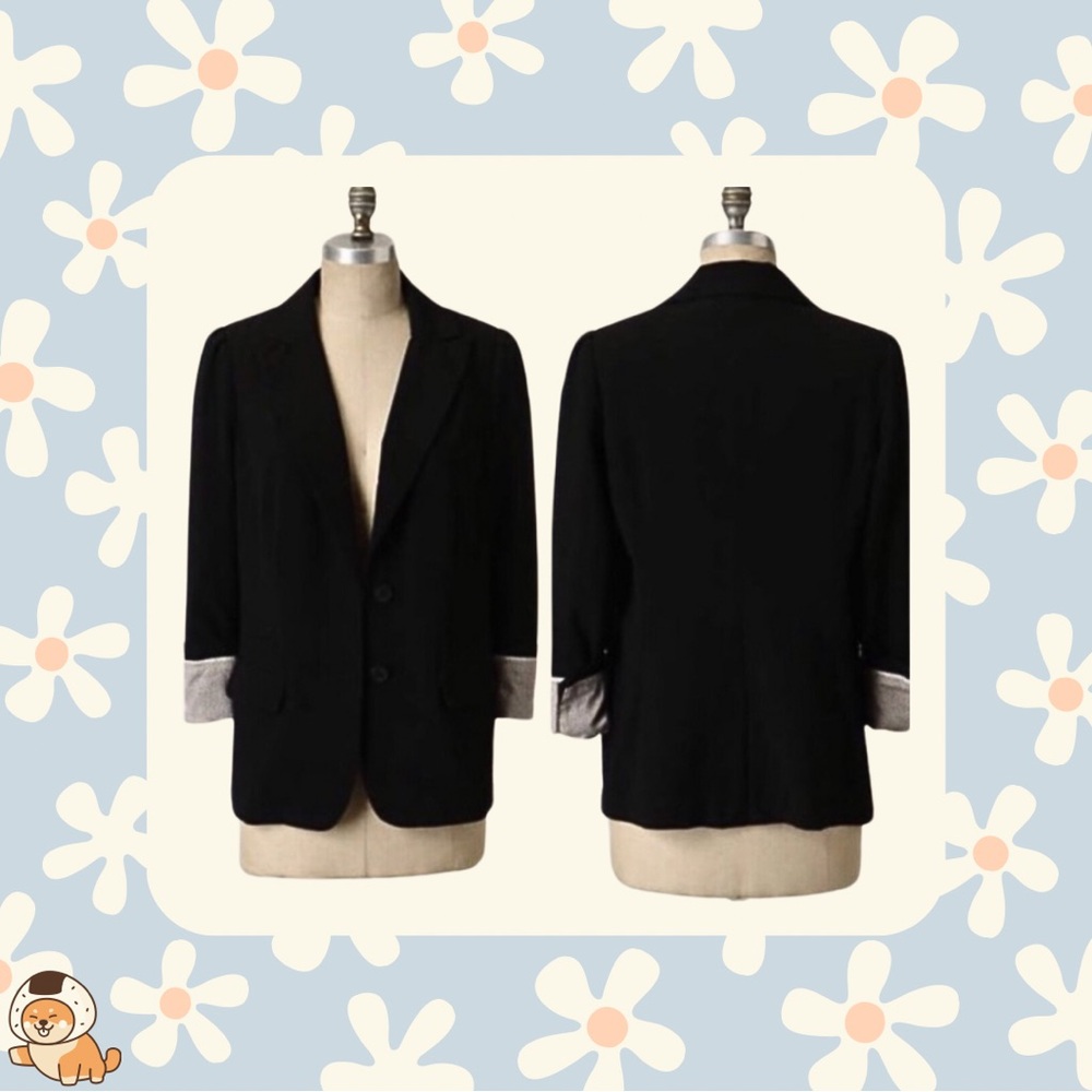 Anthropologie Taikonhu Boyfriend Blazer in Black, Sz 4 - Picture 2 of 8
